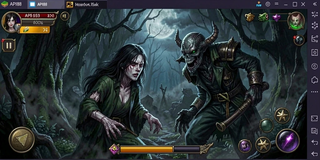 Menampilkan gameplay menegangkan di lingkungan berbahaya.
