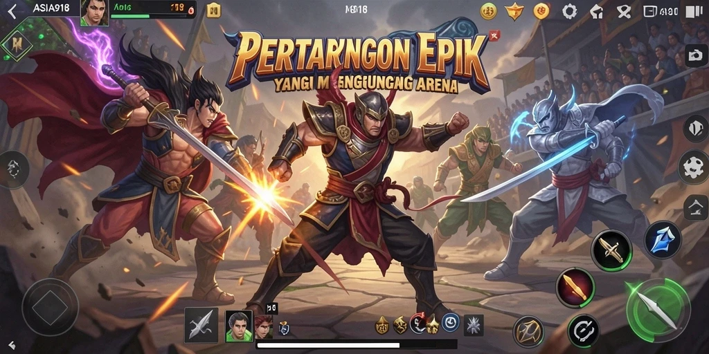 Tampilan gameplay <strong>ASIA918</strong> yang memikat dengan aksi pertarungan yang intens.