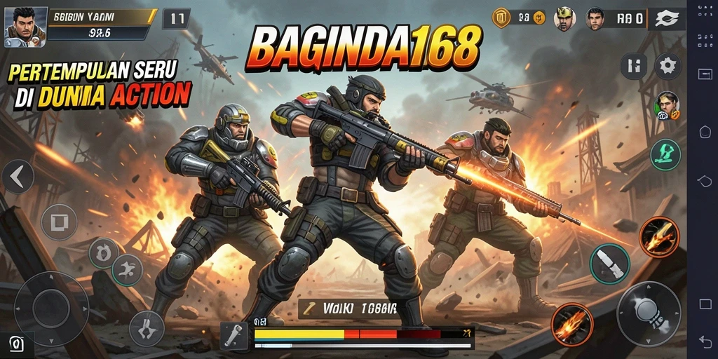 Tampilan gameplay action BAGINDA168 yang mendebarkan dan seru.