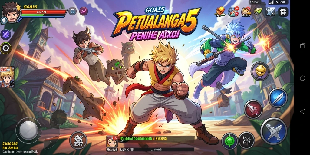 Tampilan gameplay seru dari game Anime GOAL55.