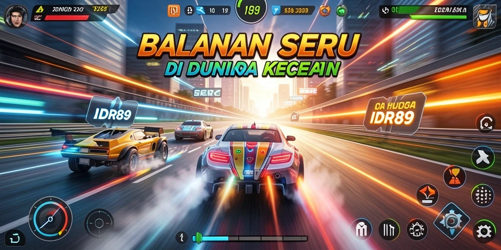 Tampilan gameplay mendebarkan di <strong>IDR89</strong>, balapan seru dengan grafis luar biasa.