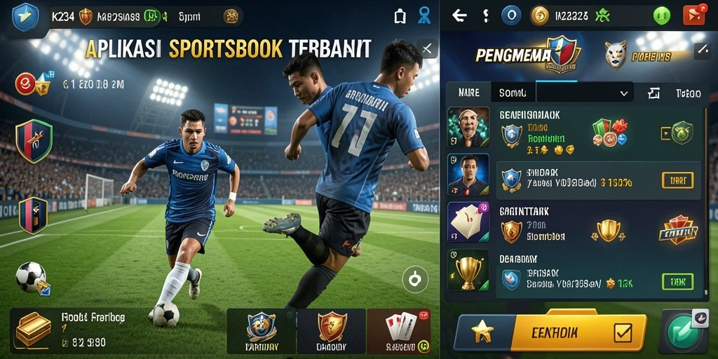 Tampilan interaktif dari gameplay K234 dalam taruhan olahraga.