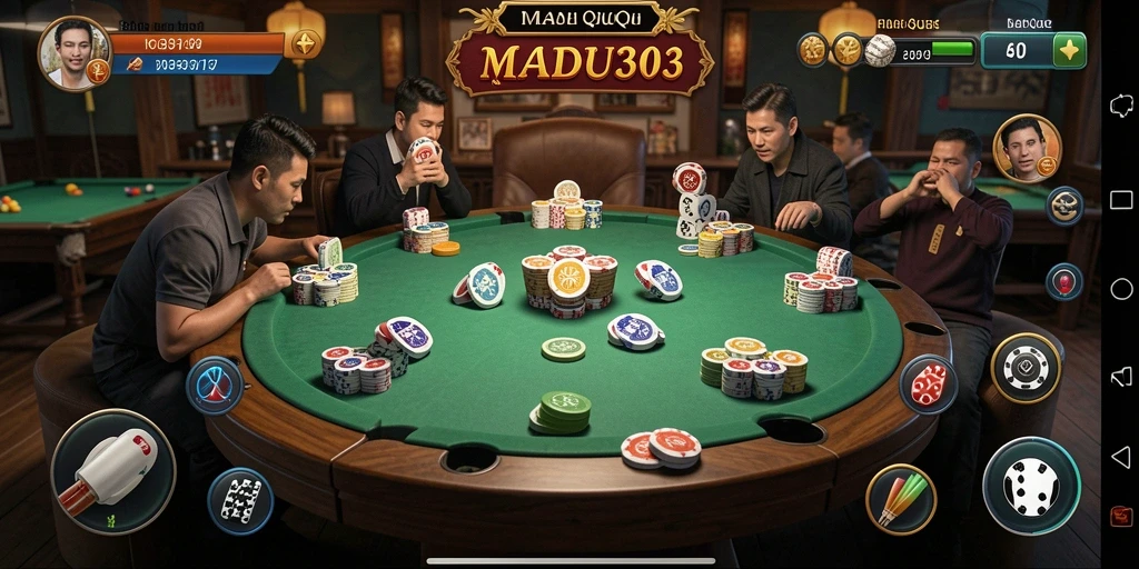Gameplay seru dalam permainan QiuQiu MADU303.