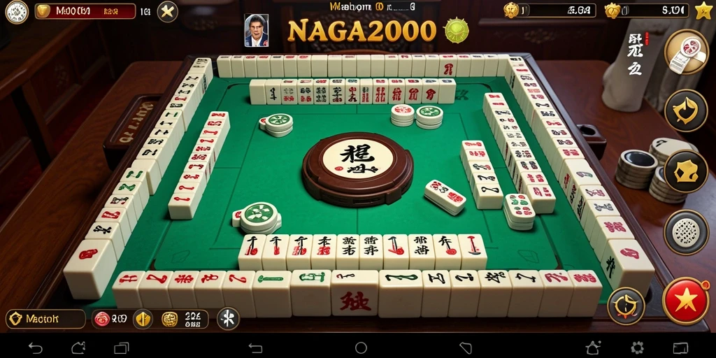 Tampilan gameplay Mahjong di NAGA2000 yang menarik dan interaktif.