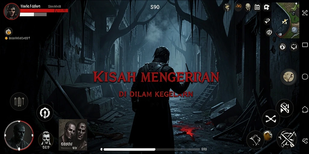 Tangkapan layar gameplay S80 dengan suasana Horror yang menegangkan.